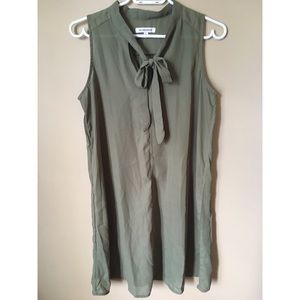 Asos Pussybow Sleeveless Dress